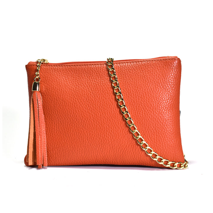 orange clutch bag