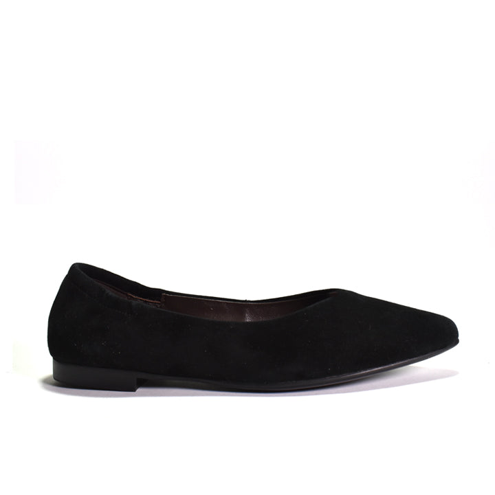 black Ballet flat with pointed toe