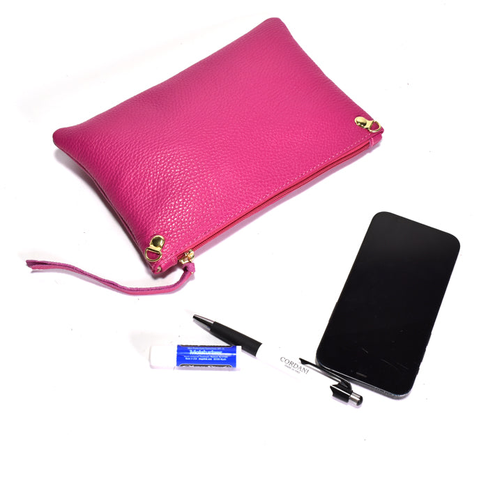 pink clutch bag