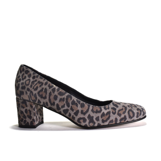 Leopard print shoe on a white background