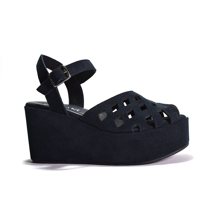 Birdcage sandal on rocker bottom
