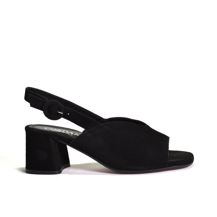 black sling back sandal