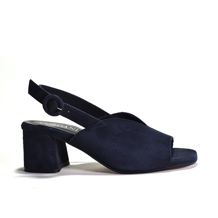 navy blue sling back sandal