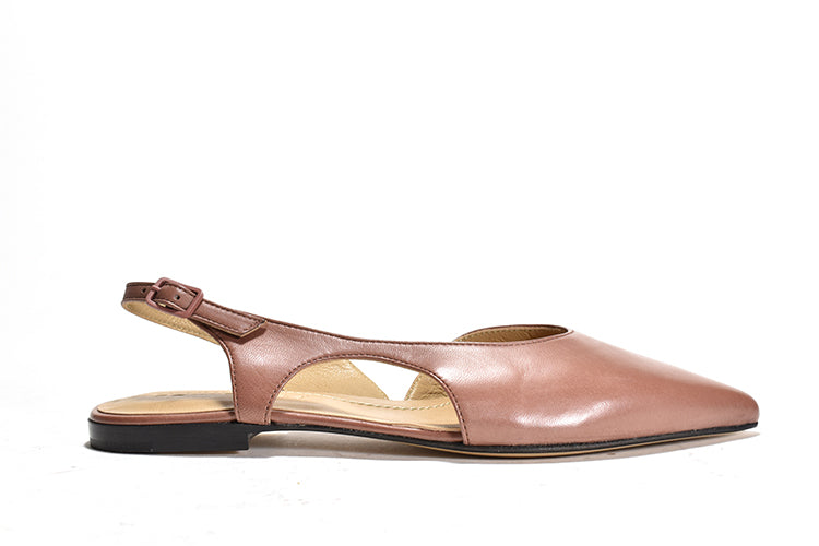 pink pointy flat shoe